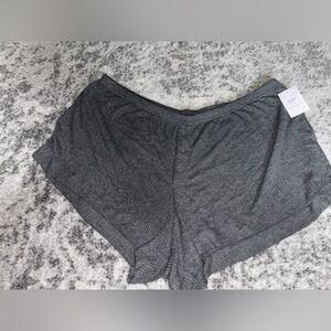 NWT Auden Ribbed Button Front Sleep Shorts Dark Gray Size XXL